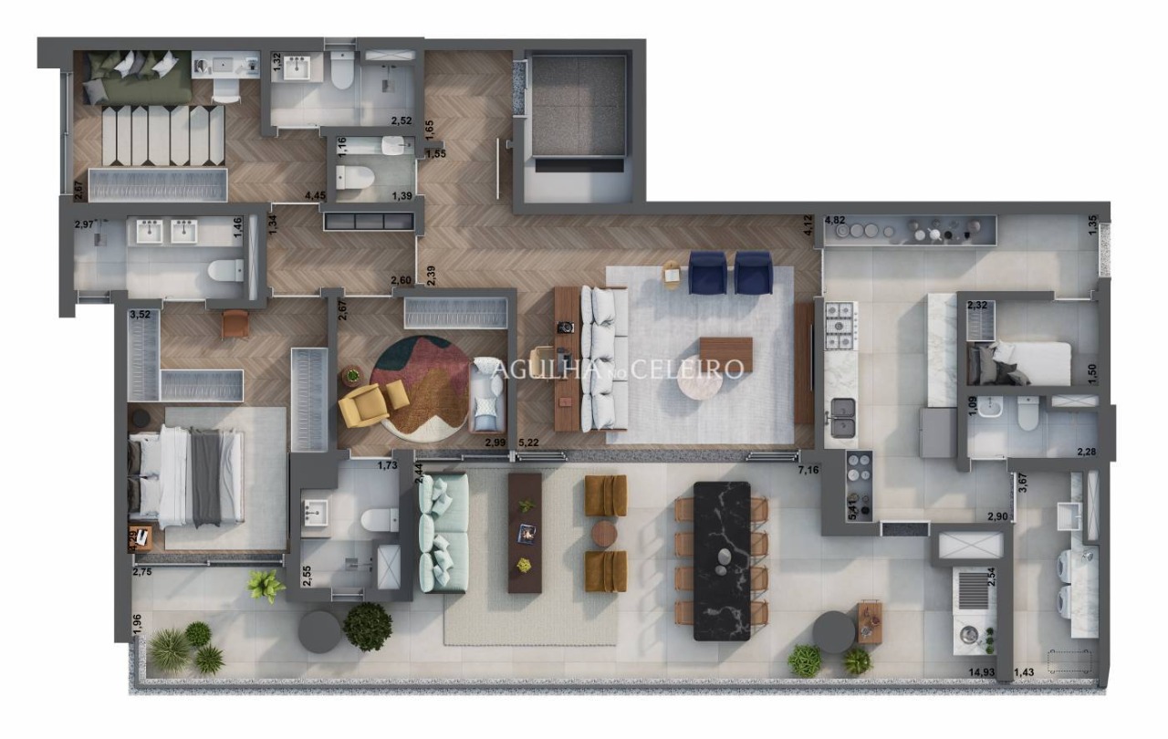Venda/Pinheiros: “A conexão entre a vida moderna e o bem estar residencial” – 9725 - planta tipo 176mH