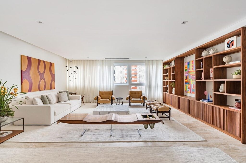 Design atemporal em living integrado com adega, a poucas quadras do Ibirapuera – 21472