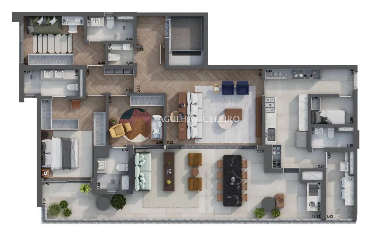 Venda/Pinheiros: “A conexão entre a vida moderna e o bem estar residencial” – 9725 - planta tipo 176mH