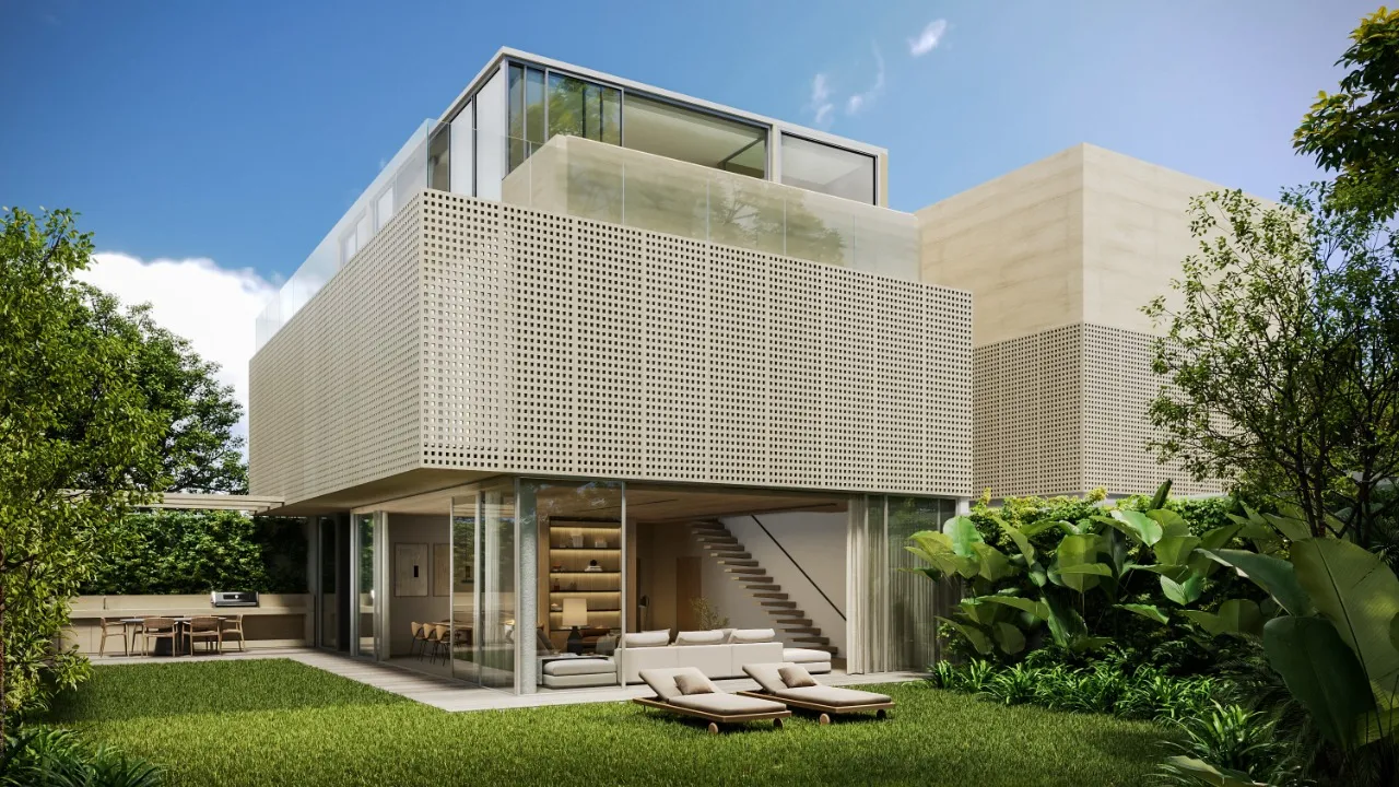 Casa em condomínio fechado para venda no Jardim Paulistano. – 15892 - THR_JAC_FACHADA_PERSPECTIVA_R01