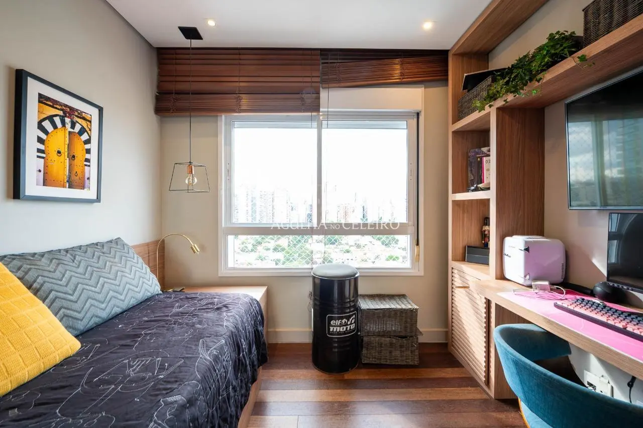 Apartamento com varanda gourmet em prédio moderno à venda no Brooklin Novo. – 18454