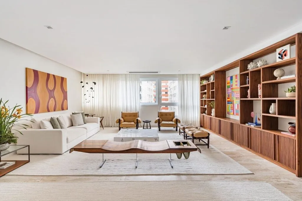 Design atemporal em living integrado com adega, a poucas quadras do Ibirapuera – 21472