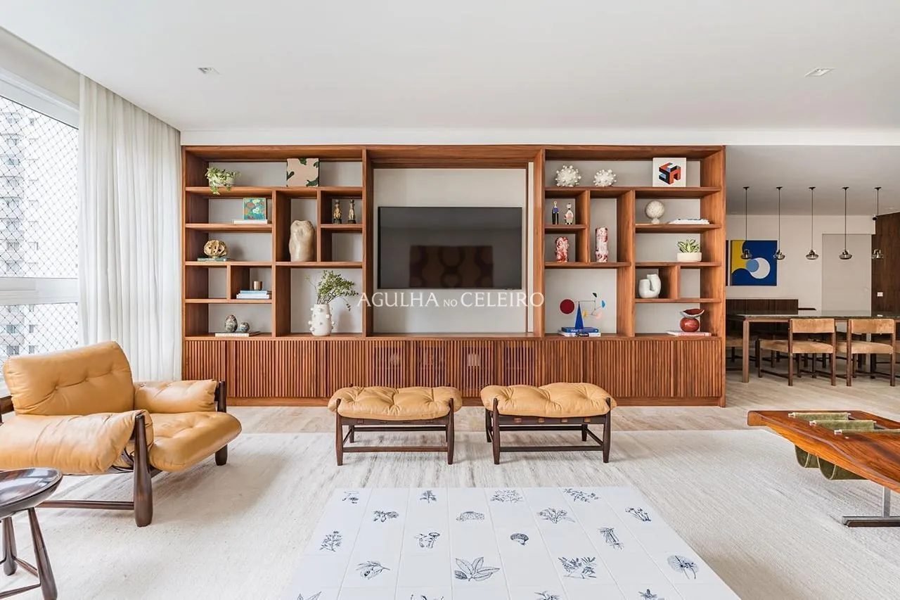 Design atemporal em living integrado com adega, a poucas quadras do Ibirapuera – 21472