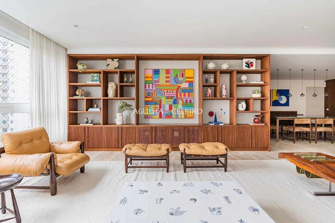 Design atemporal em living integrado com adega, a poucas quadras do Ibirapuera – 21472