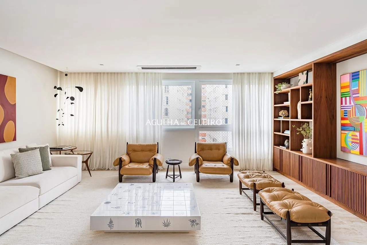 Design atemporal em living integrado com adega, a poucas quadras do Ibirapuera – 21472