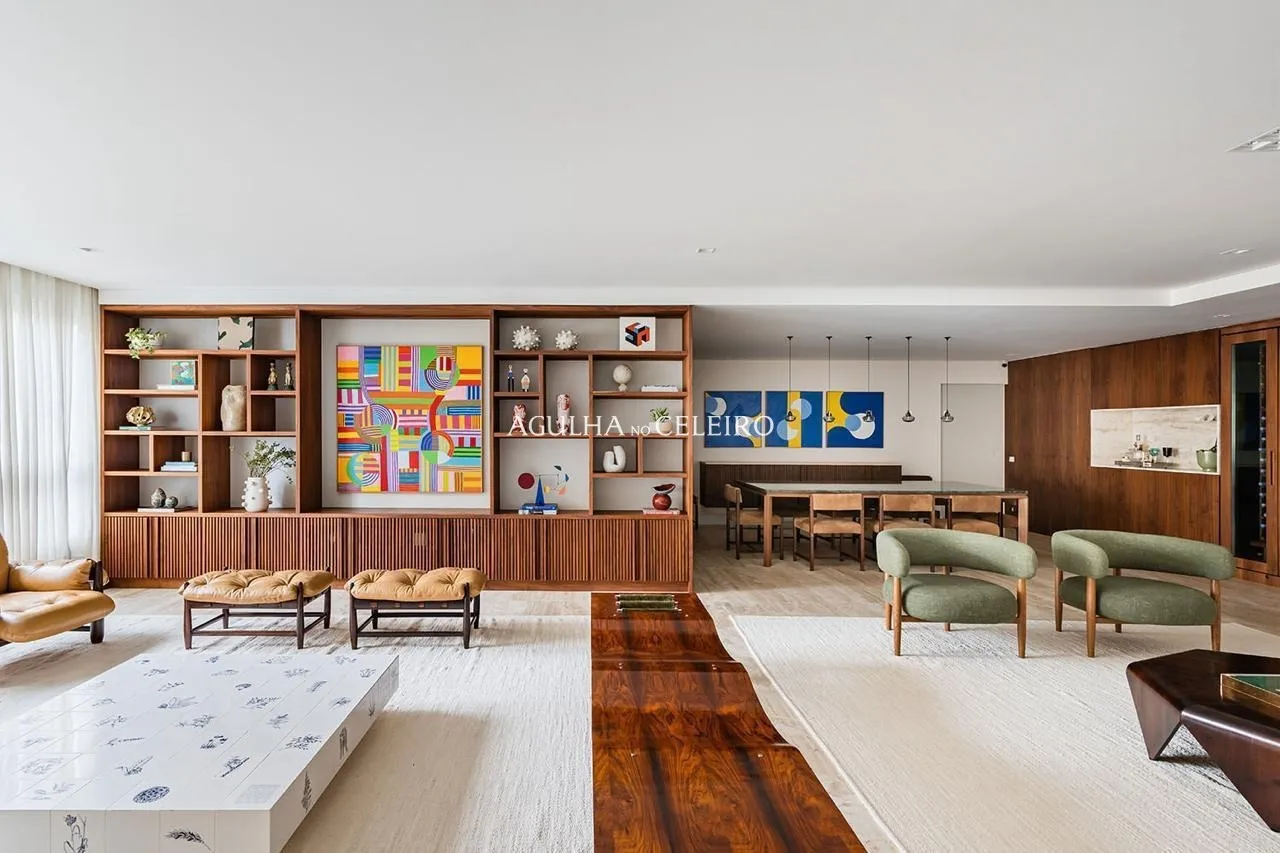 Design atemporal em living integrado com adega, a poucas quadras do Ibirapuera – 21472