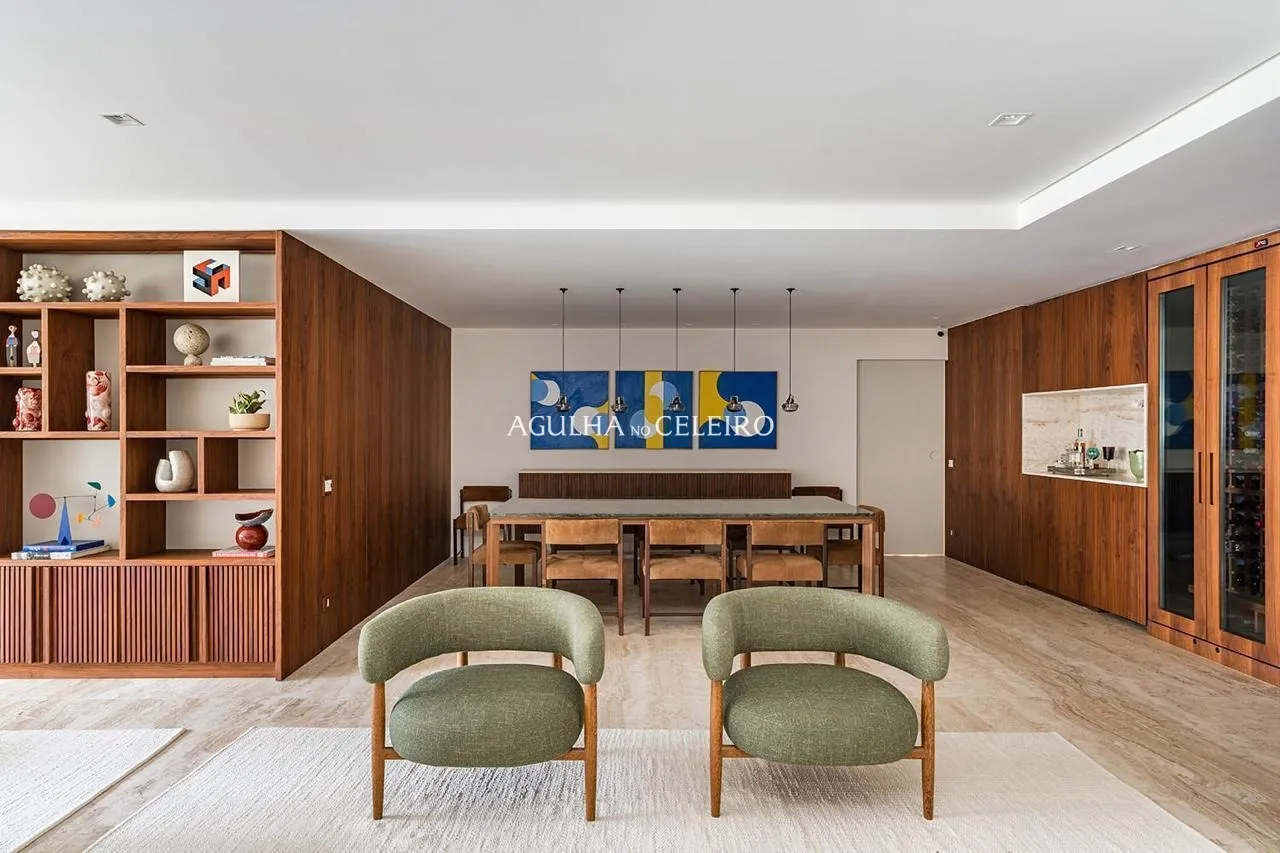 Design atemporal em living integrado com adega, a poucas quadras do Ibirapuera – 21472