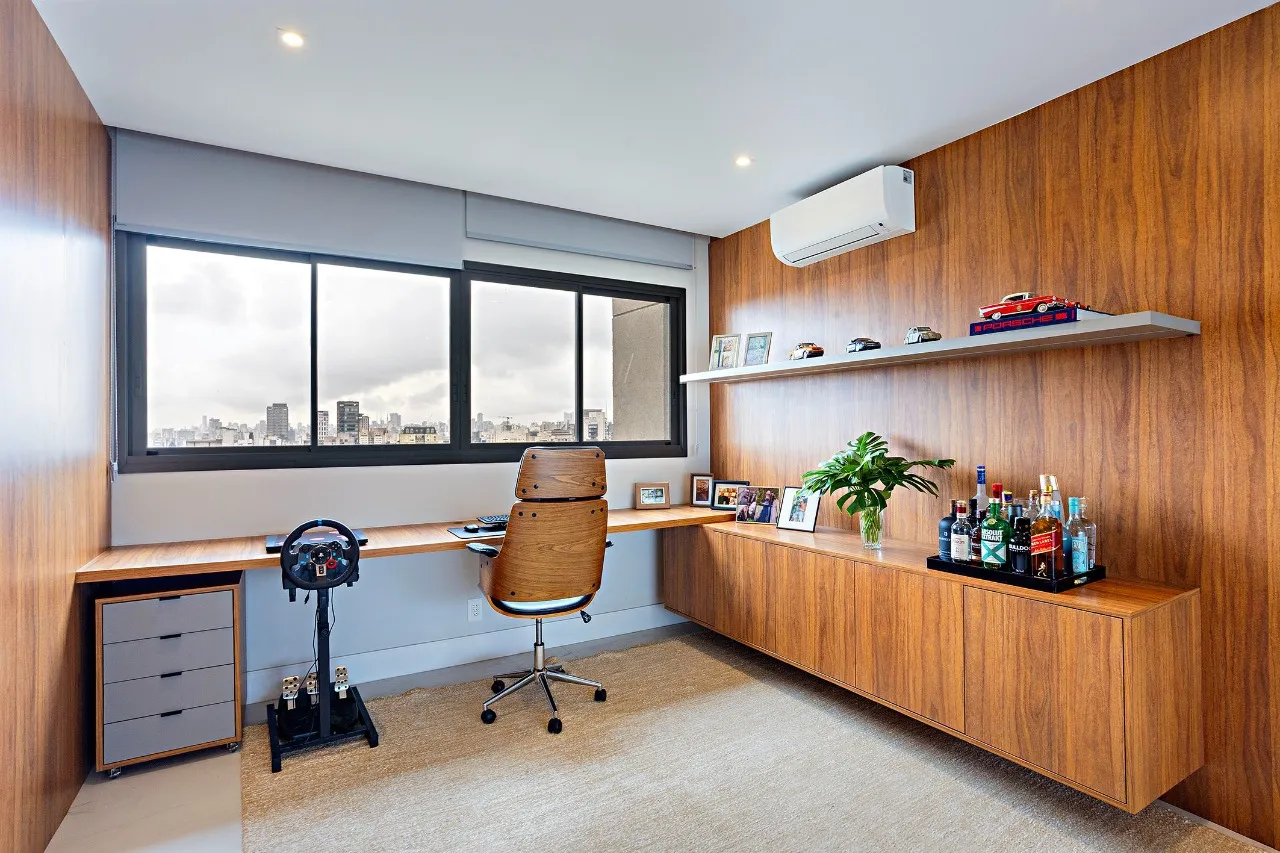 Apartamento mobiliado com vista para o skyline e marcenaria Kitchens – 21655