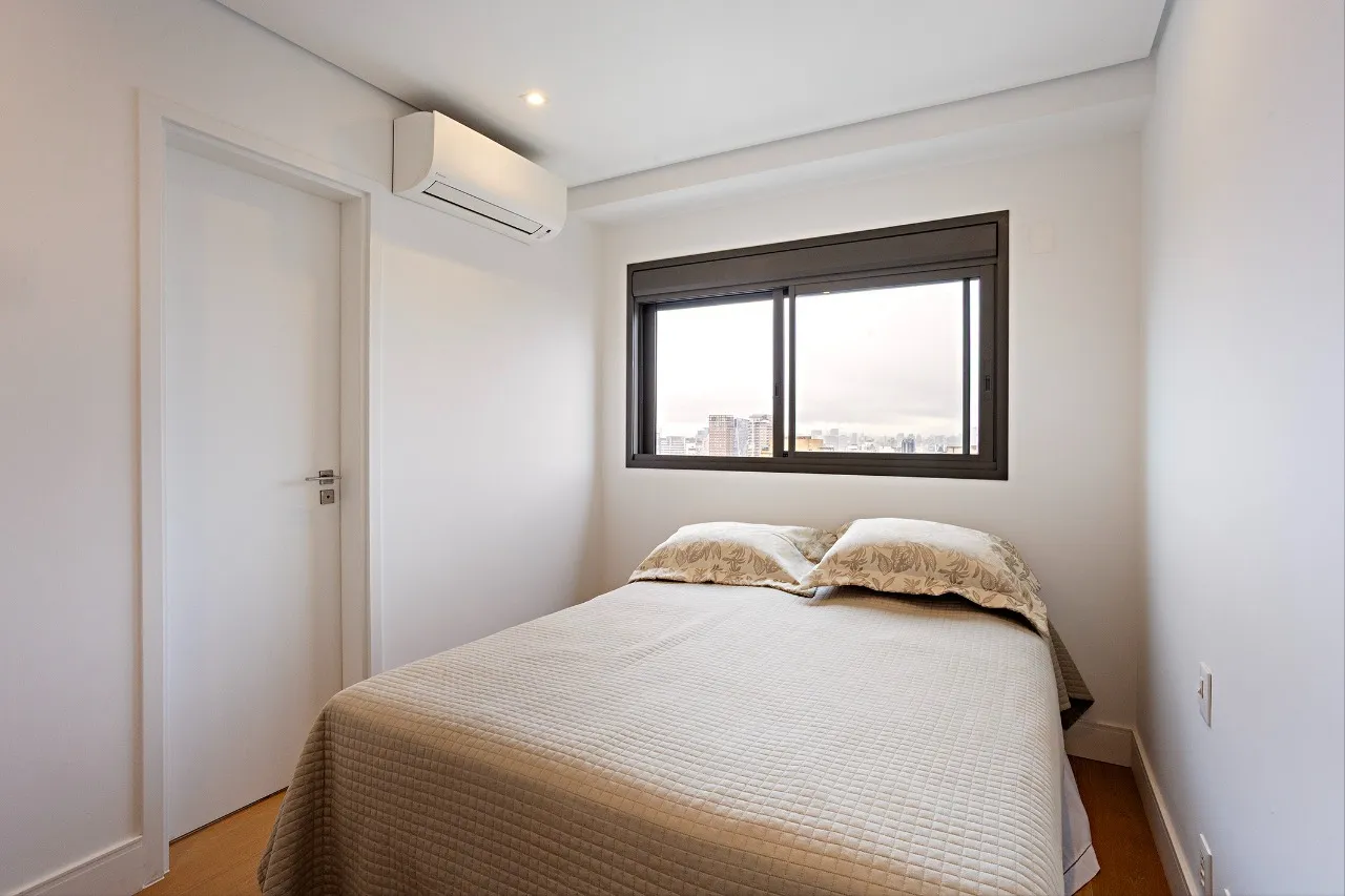 Apartamento mobiliado com vista para o skyline e marcenaria Kitchens – 21655