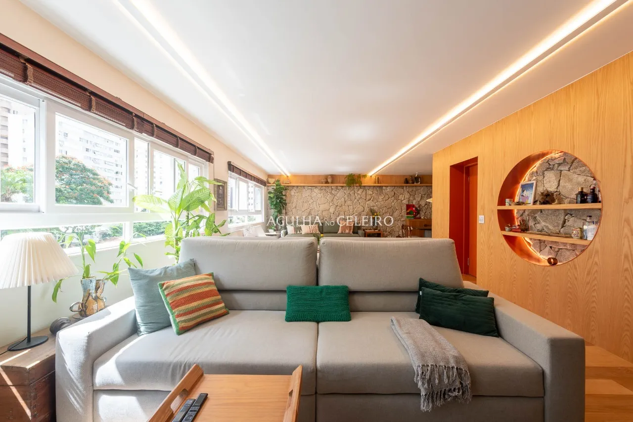 Apartamento com arquitetura autoral e marcenaria personalizada à venda no Jardim Paulista – Porteira Fechada – 21617