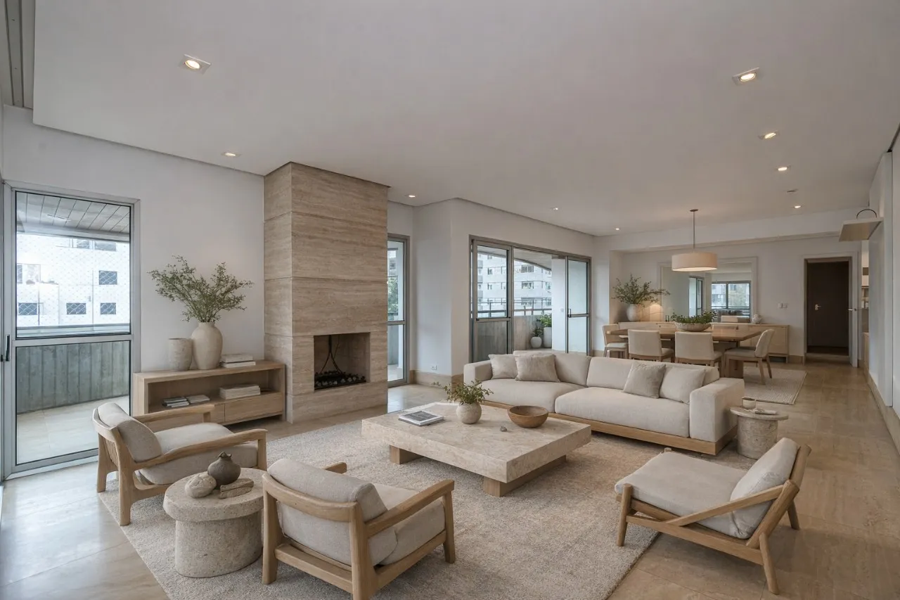 Apartamento em edifício assinado por Ruy Ohtake em Moema Pássaros – AP3679