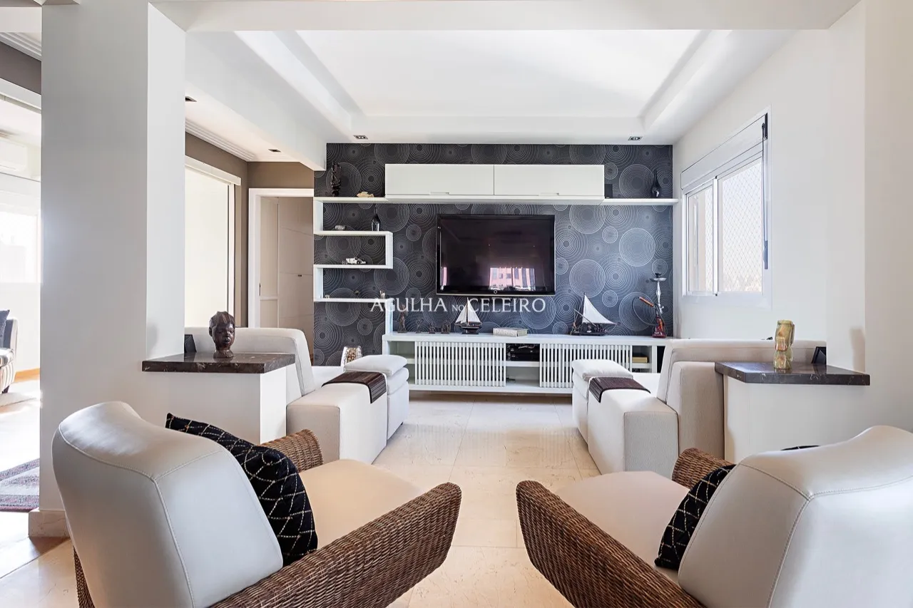 Lindo apartamento mobiliado no Brooklin, com varanda deliciosa e super iluminado. – 16154 - Apartamento-Venda-Brooklin4351