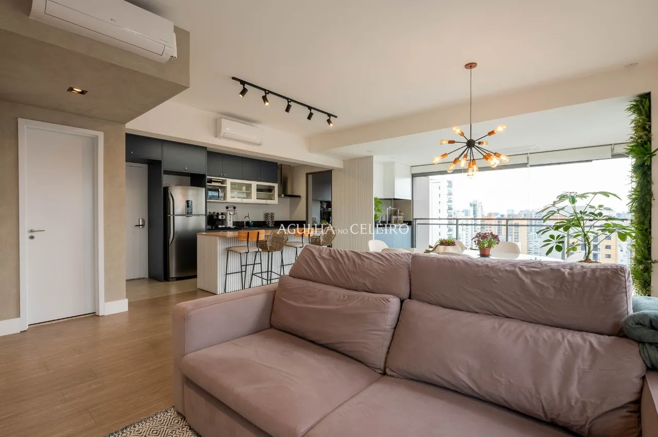 Apartamento encantador à venda em Moema com vista livre e ambientes integrados – 22156