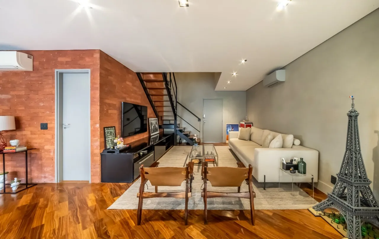 Apartamento duplex com planta integrada e luz natural que valoriza cada ambiente, no Jardim Paulista – 22189