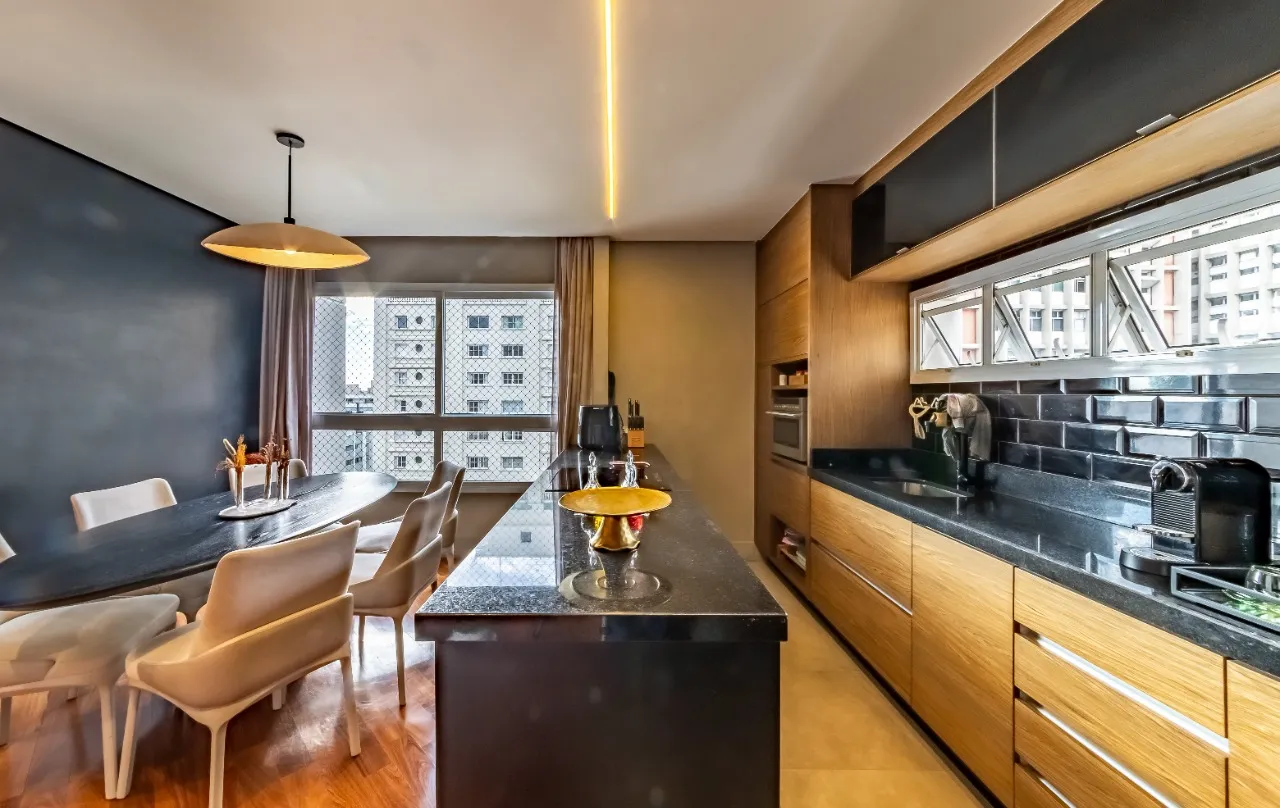 Apartamento duplex com planta integrada e luz natural que valoriza cada ambiente, no Jardim Paulista – 22189