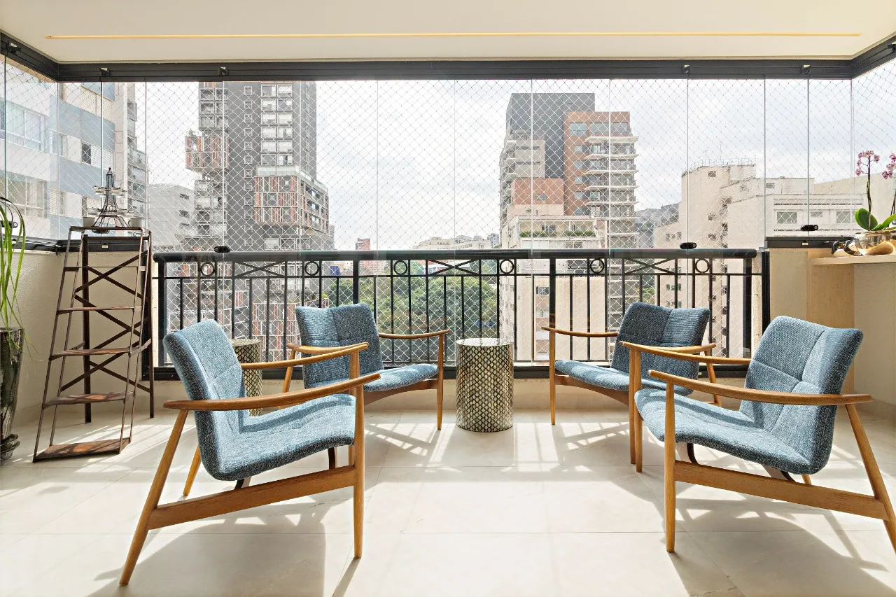 Apartamento com churrasqueira em condominio cobiçado no Jardim América – 22208