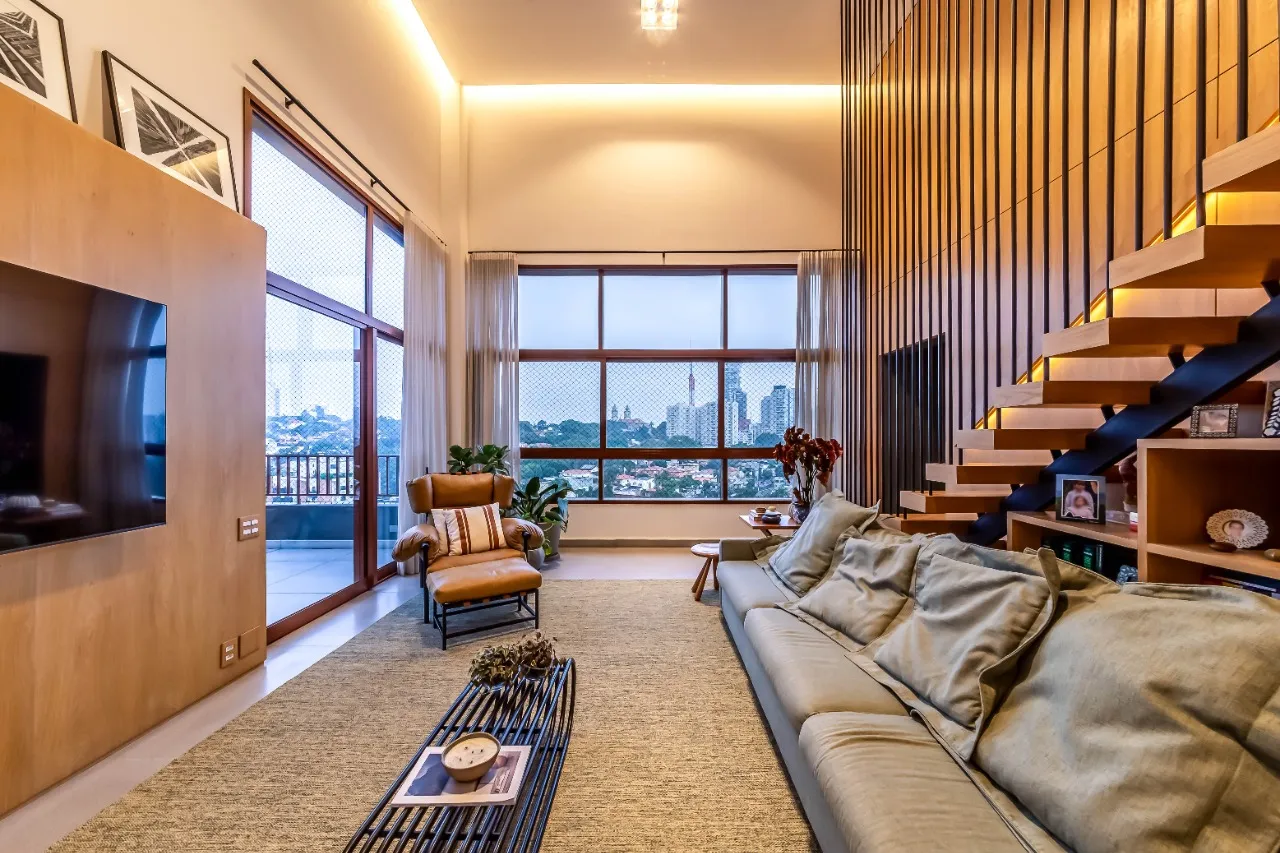 Apartamento duplex com pé direito duplo, terraço integrado e muita luz, no miolo da Vila Madalena. – 22466
